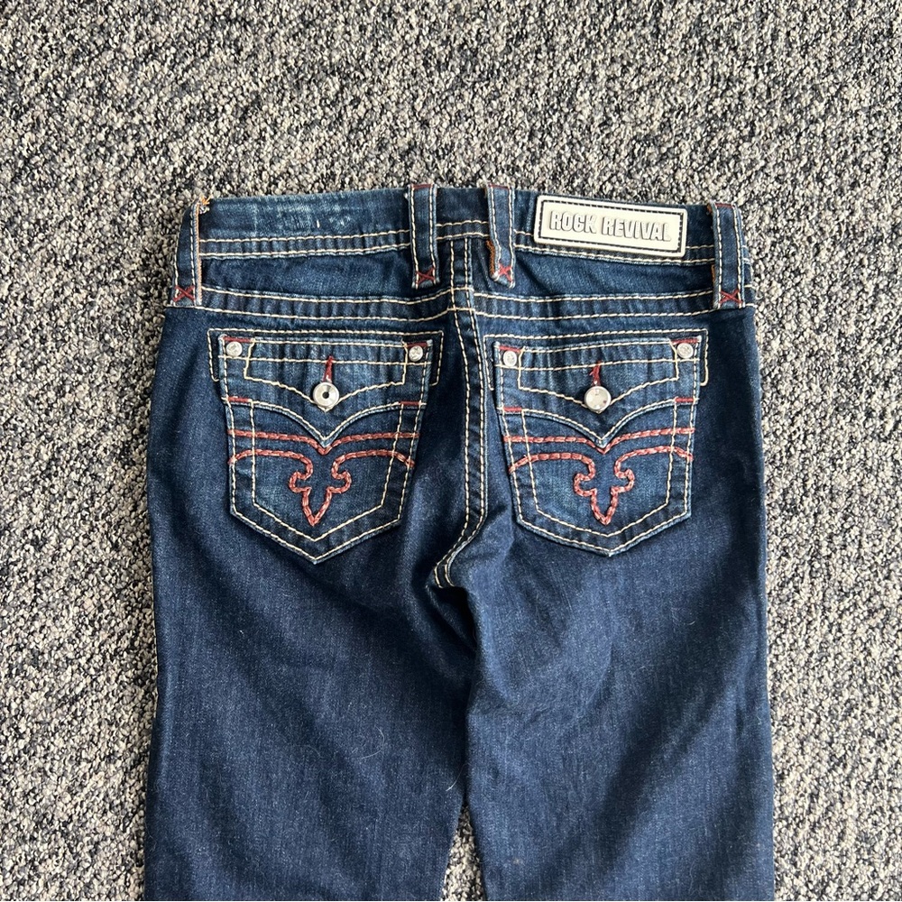 ROCK REVIVAL Alivia Dark Blue Jeans - Picture 8 of 14